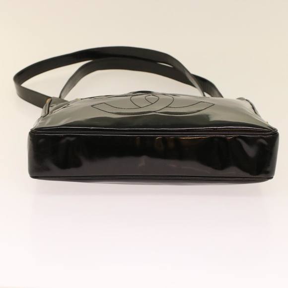 CHANEL Chain Shoulder Bag Patent leather Black CC Auth ar9959B - Picture 5 of 16